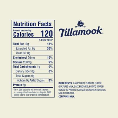 Tillamook Farmstyle Thick Cut Sharp White Cheddar Shredded Cheese - 8 Oz - Image 6