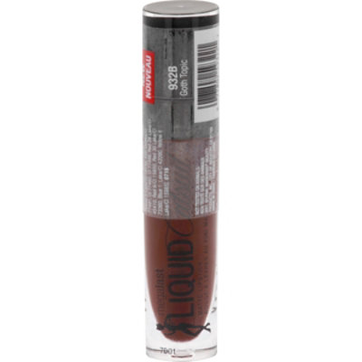 Wet N Wild Megalast Liquid Catsuit Lipstick Matte Goth Topic - 0.21 Oz
