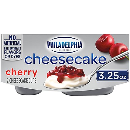 Philadelphia Cherry Cheesecake Snacks Cups - 2-3.25 Oz - Image 1