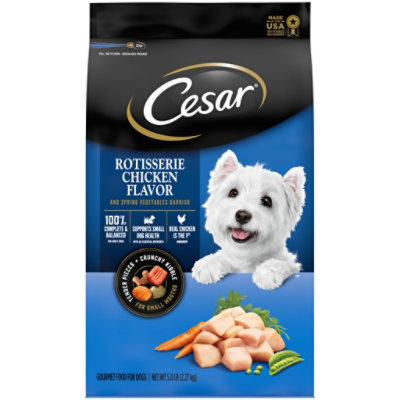 Cesar Small Breed Dry Dog Food Rotisserie Chicken Flavor With Spring Vegetables Garnish - 5 Lb