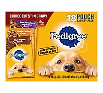 Pedigree Choice Cuts In Gravy Adult Soft Wet Meaty Dog Food Variety Pack Pouch - 18-3.5 Oz