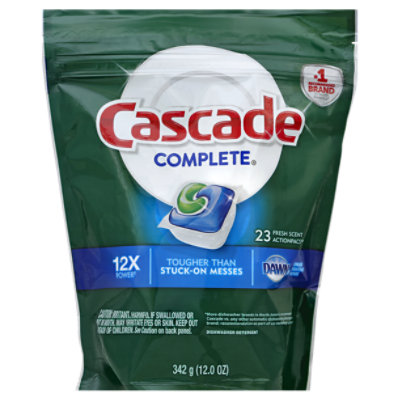 Cascade Complete Dishwasher Detergent ActionPacs Fresh Scent Pouch - 23 ...