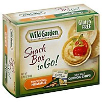 Wild Garden Snack Box to Go! Gluten Free Traditional Hummus & Sea Salt Quinoa Chips - 2.26 Oz - Image 1