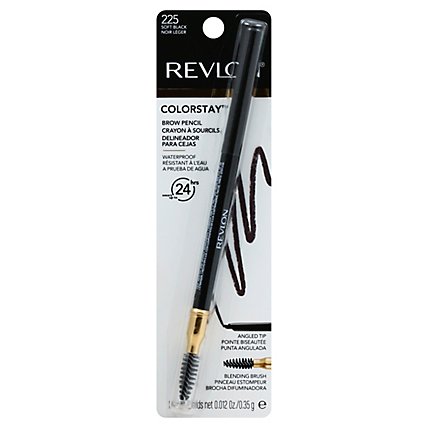 Revlon ColorStay Brow Pencil Soft Black 225 - 0.012 Oz - Image 1