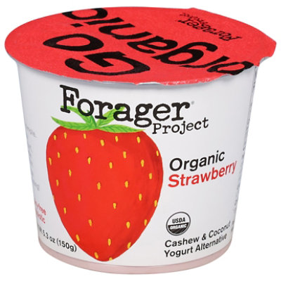 Forager Project Organic Yogurt Alternative Cashewmilk Dairy Free Strawberry - 5.3 Oz