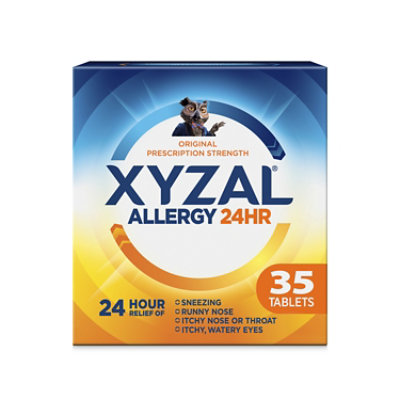 XYZAL Allergy Antihistamine Tablets 24 Hr Original Prescription Strength 5 mg - 35 Count - Image 1