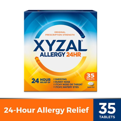 XYZAL Allergy Antihistamine Tablets 24 Hr Original Prescription Strength 5 mg - 35 Count