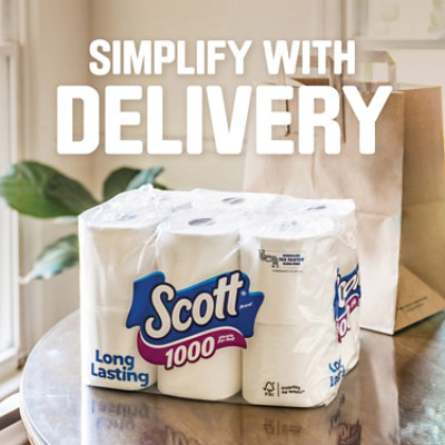 Scott 1000 Toilet Paper Sheet Rolls 1 Ply Toilet Tissue - Image 8