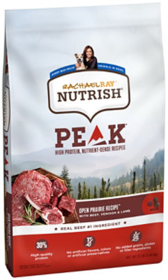 Rachael Ray Nutrish Adult Dry Dog Food Peak with Beef Venison & Lamb - 12 Lb