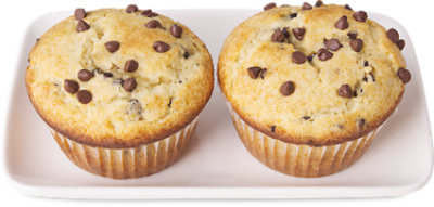 Bakery Muffins 2 Count Chocolate Chip - Each - Image 1