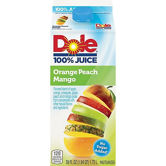Dole 100% Juice Orange Peach Mango Chilled - 59 Fl. Oz.