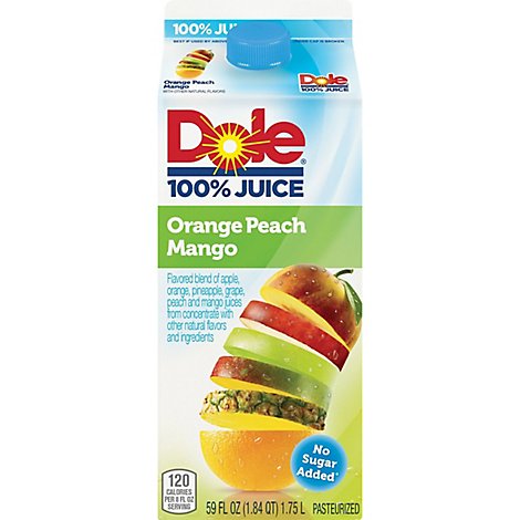 Dole 100% Juice Orange Peach Mango Chilled - 59 Fl. Oz.