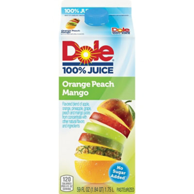 Dole 100% Juice Orange Peach Mango Chilled - 59 Fl. Oz.