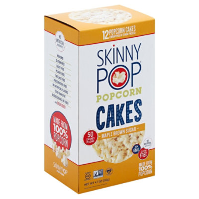 SkinnyPop Popcorn Cakes Maple Brown Sugar - 12-4.7 Oz