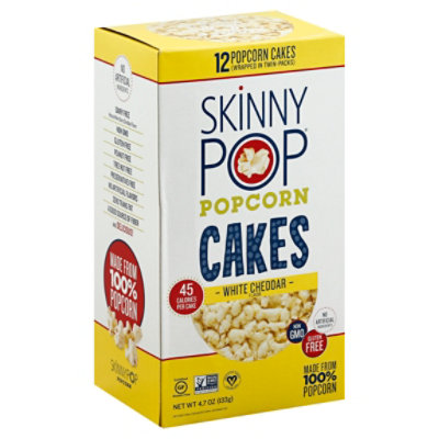 Skinny Pop Popcorn Cake Lg 3 Cheese - 4.2 Oz
