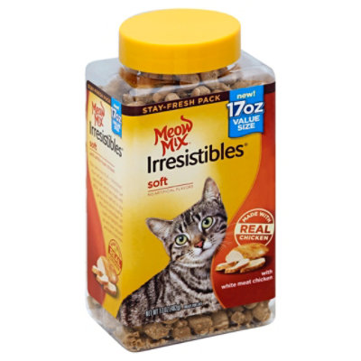 Meow mix store irresistibles soft chicken