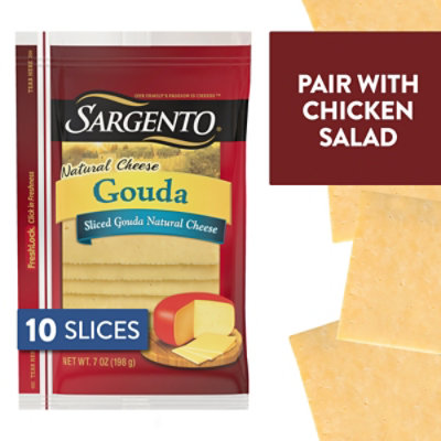 Sargento Cheese Slices Natural Gouda 10 Count - 7 Oz