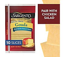 Sargento Cheese Slices Natural Gouda 10 Count - 7 Oz
