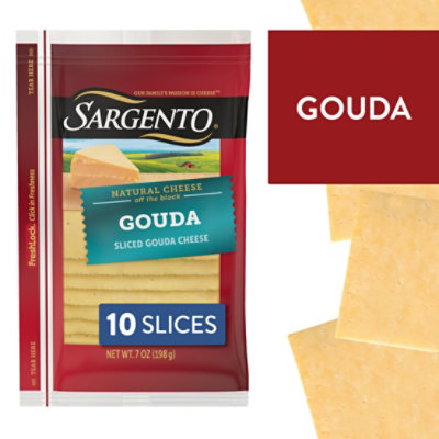 Sargento Cheese Slices Natural Gouda 10 Count - 7 Oz