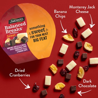 Sargento Sweet Balanced Breaks Monterey Jack Cheese Dried Fruit and Chocolate Chunks - 3-1.5 Oz - Image 3