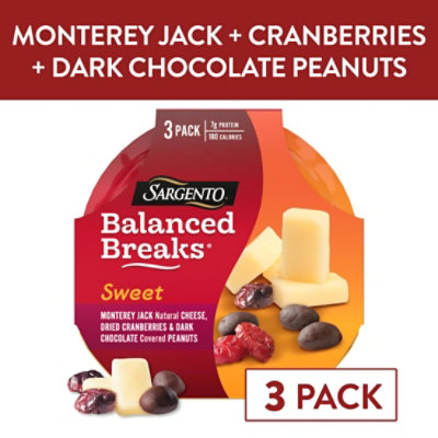 Sargento Sweet Balanced Breaks Cheese Snacks Monterey Jack &Cranberries & Peanuts - 3-1.5 Oz - Image 2