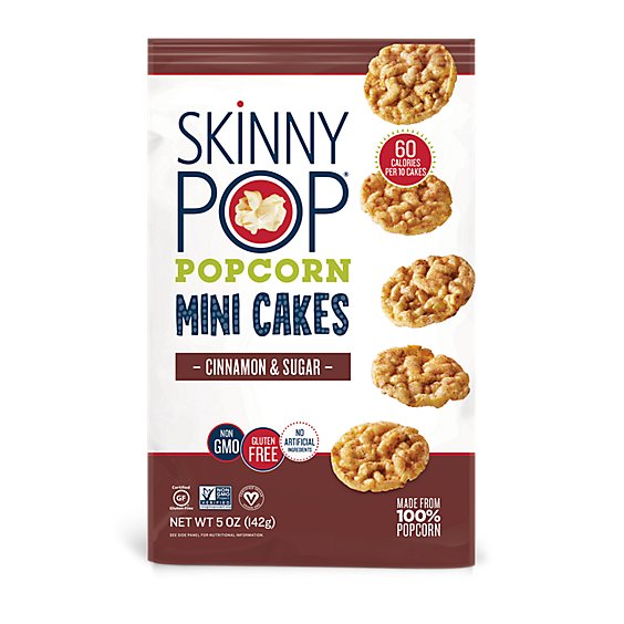SkinnyPop Cinnamon Sugar Popcorn Mini Cakes - 5 Oz