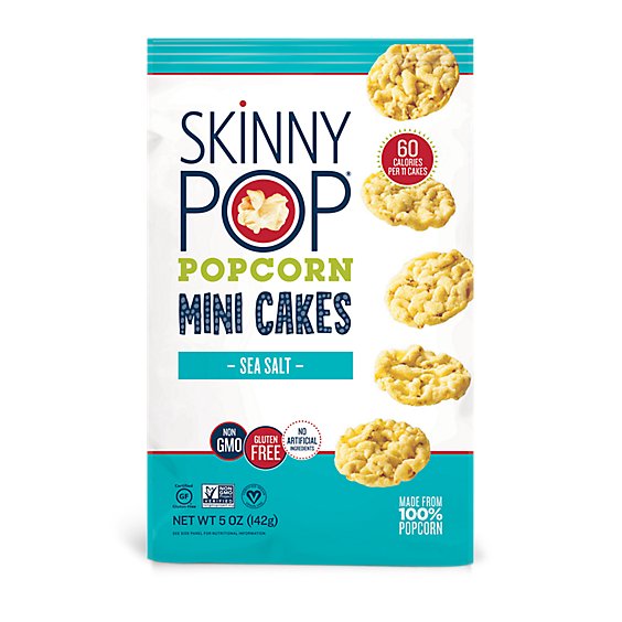 SkinnyPop Sea Salt Mini Popcorn Cakes Bag - 5 Oz