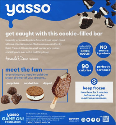 Yasso Frozen Greek Yogurt Bars Cookies N Cream - 4-3.5 Fl. Oz. - Image 6