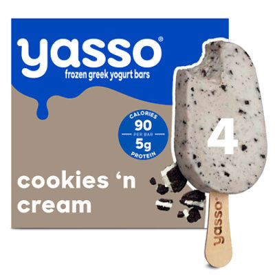 Yasso Frozen Greek Yogurt Bars Cookies N Cream - 4-3.5 Fl. Oz. - Image 2