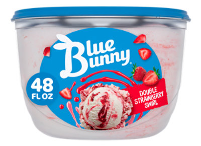 Blue Bunny Double Strawberry Swirl Ice Cream - 48 Fl. Oz. - Image 2