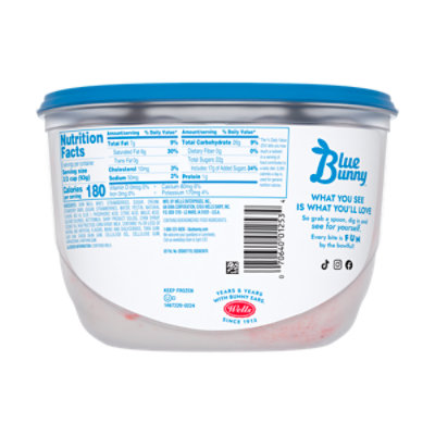 Blue Bunny Double Strawberry Swirl Ice Cream - 48 Fl. Oz. - Image 3