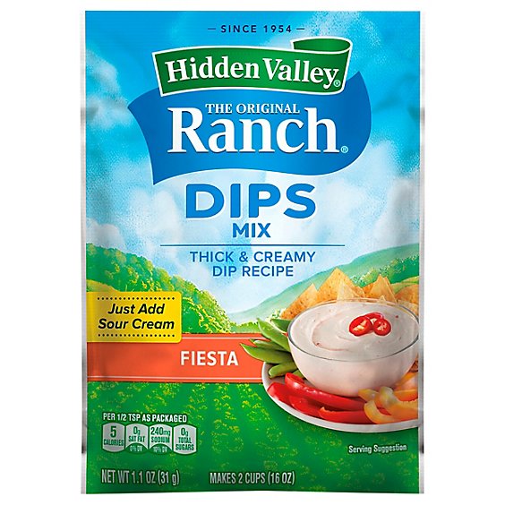 Hidden Valley Dips Mix Fiesta Ranch - 1.1 Oz