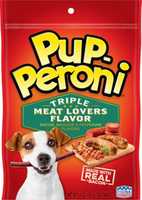 Pup-Peroni Dog Snacks Triple Meat Lovers Flavor Pouch - 5.6 Oz - Image 2