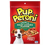 Pup-Peroni Dog Snacks Triple Meat Lovers Flavor Pouch - 5.6 Oz