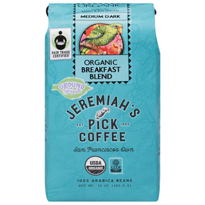 Jeremiahs Pick Coffee Organic Ground Dark Roast Breakfast Blend - 10 Oz - Image 2