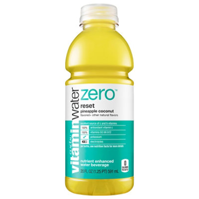 vitaminwater Zero Water Beverage Nutrient Enhanced Reset Pineapple
