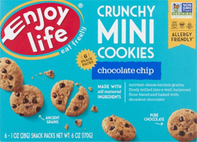 enjoy life Cookies Chocolate Chip Crunchy Minis - 6-1 Oz - Image 1