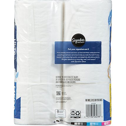 Signature Care Bathroom Tissue Ultra Our Softest Mega Roll 2 Ply Wrapper - 6 Count - Image 4