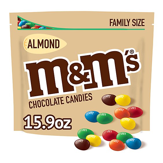 M&M'S Almond Milk Chocolate Candy Family Size Bag - 15.9 Oz
