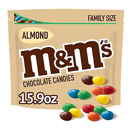 M&M'S Almond Milk Chocolate Candy Family Size Bag - 15.9 Oz - Image 1