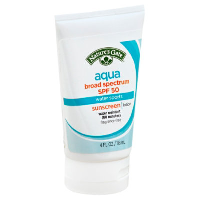 Natures Gate Aqua Broad Spectrum Spf 50 - 4 Oz