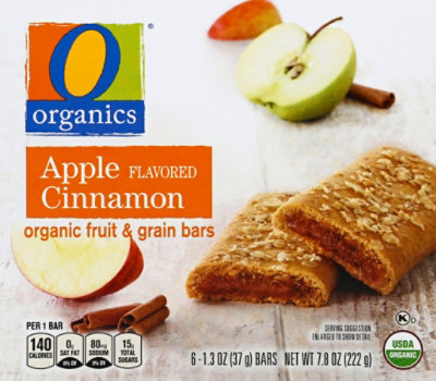 O Organics Organic Fruit & Grain Bars Apple Cinnamon Flavored - 6-1.3 Oz - Image 2