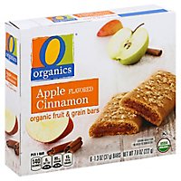 O Organics Organic Fruit & Grain Bars Apple Cinnamon Flavored - 6-1.3 Oz