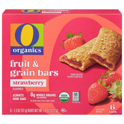 O Organics Fruit & Grain Bars Strawberry - 6-1.3 Oz
