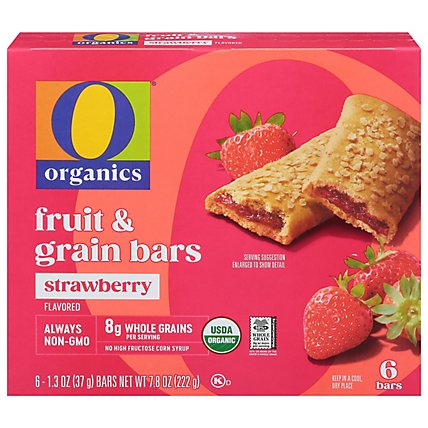 O Organics Organic Fruit & Grain Bars Strawberry - 6-1.3 Oz - Image 1