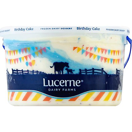 Lucerne Frozen Dairy Dessert Birthday Cake 1 Gallon - 3.78 Liter - Image 2