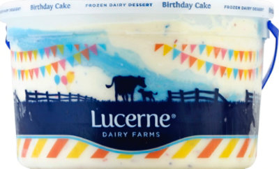 Lucerne Frozen Dairy Dessert Birthday Cake 1 Gallon - 3.78 Liter - Image 2