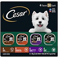 Cesar Loaf Chicken Turkey And Duck Adult Wet Dog Food Variety Pack - 24-3.5 Oz - Image 1