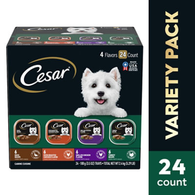 Cesar Classics Canine Cuisine Assorted Flavors Box - 24-3.5 Oz