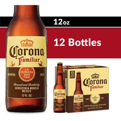 Corona Familiar Lager Mexican Beer 4.8% ABV Bottle - 12-12 Fl. Oz. - Image 1